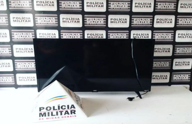 Polícia Militar recupera televisão furtada